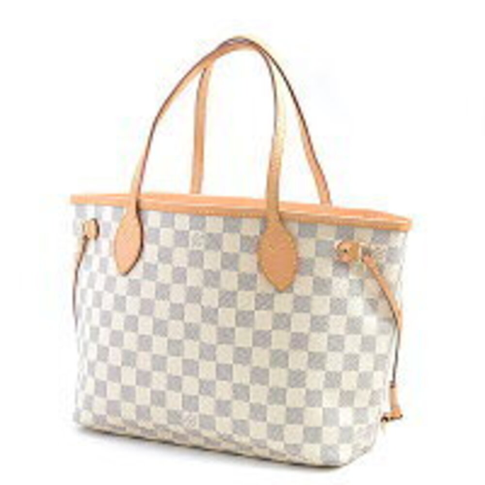 Louis Vuitton Damier Azur White Neverfull Tote Bag